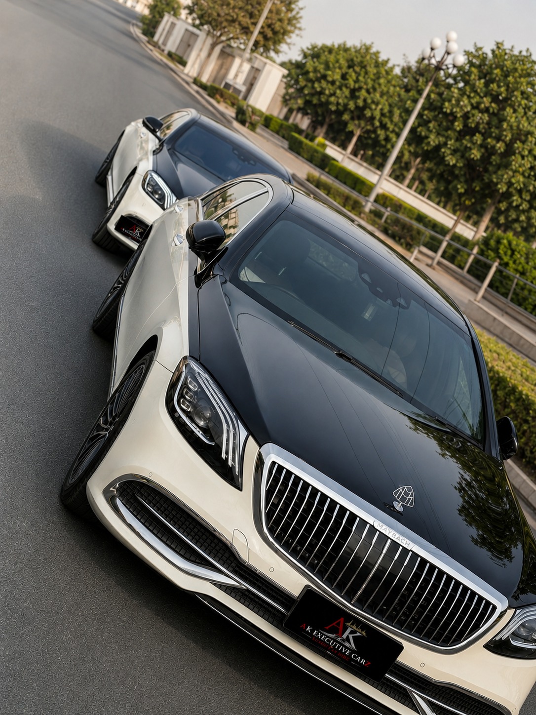 Executive sedan outside a venue